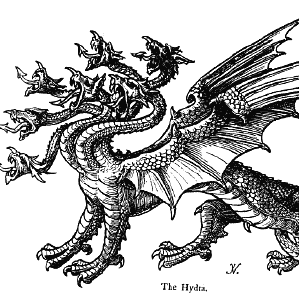 of Hydras from Lerna Family Crest