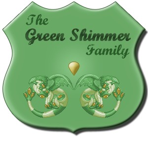 Green Shimmer Family Crest